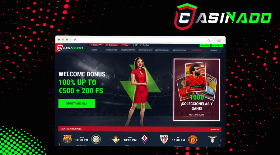 Explore Casinado by visiting their official website